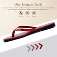 thumbnail image 4 of Womens Square Flip Flops, Patent Leather Flat Sandals with Memory Foam Insole, Non-Slip Lightweight Minimalist Open Toe Summer Vacation Dressy Beach Essentials Slippers, 4 of 7