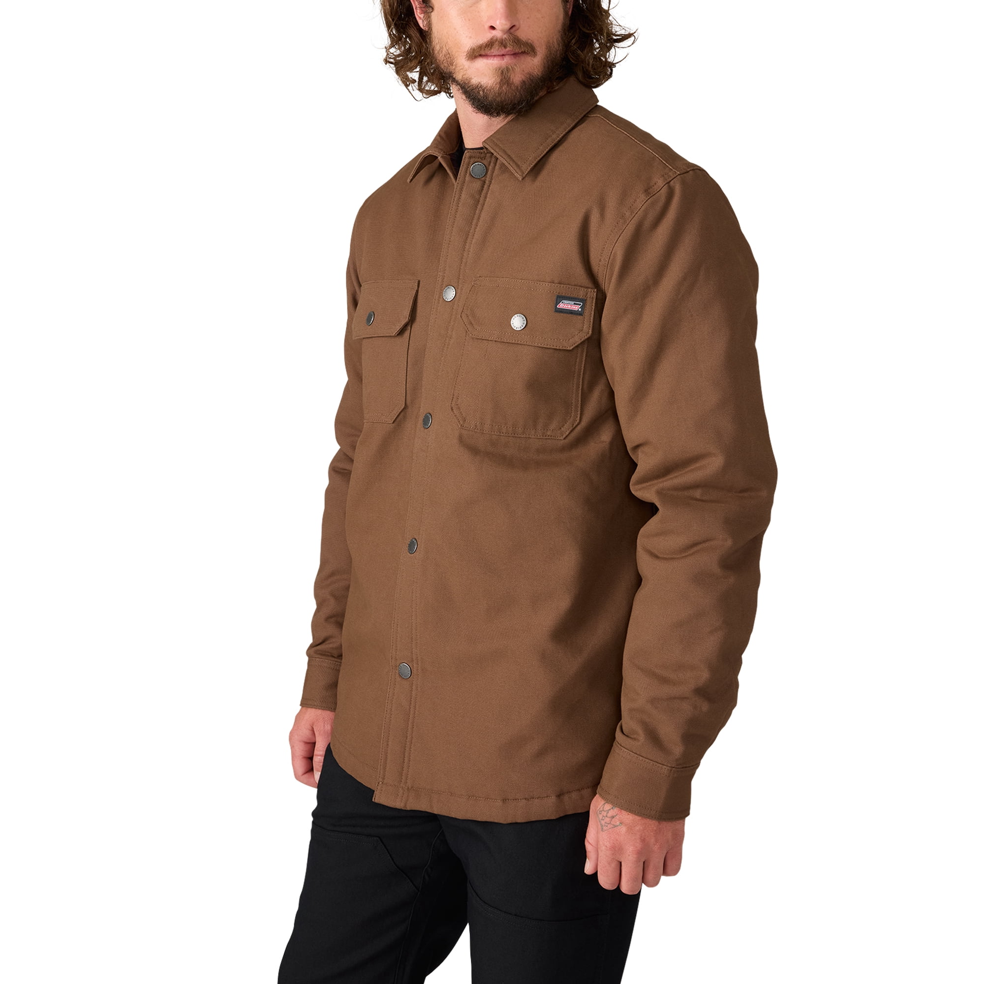 Genuine Dickies Flannel Lined Canvas Shirt Jacket