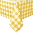 thumbnail image 1 of TRAHOO-60 x 120 Inch Checkered Tablecloth Rectangle - Stain Resistant, Spillproof and Wahable Gingham Table Cloth for Outdoor Picnic, Kitchen and Holiday Dinner, Yellow and White, 1 of 4