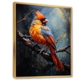 thumbnail image 2 of Designart "Creature Ruby Redbird Radiance" Animals Floater Framed Canvas Wall Art, 2 of 7
