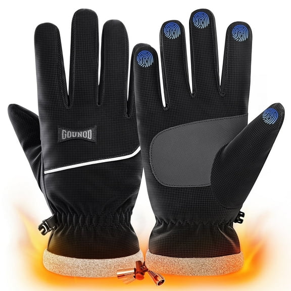 GOUNOD Thermal Insulated Cold Weather Gloves, Waterproof Windproof Touch Screen Gloves for Running, Driving, Cycling, Hiking