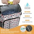 thumbnail image 2 of Travel Cooler Bag - Red White Blue Baseballs and Stars Pattern Camping Beer Cooler Backpack with Bottle Opener- Waterproof Insulated Picnic Backpacks - Cooler Bag for Beach, 2 of 6