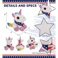 thumbnail image 2 of DolliBu Sparkle Eyes White Unicorn Plush with USA Flag Bandana - Super Soft United States of America Sparkle Eyes White Unicorn Patriotic Stuffed Animal - 8 Inches, 2 of 6