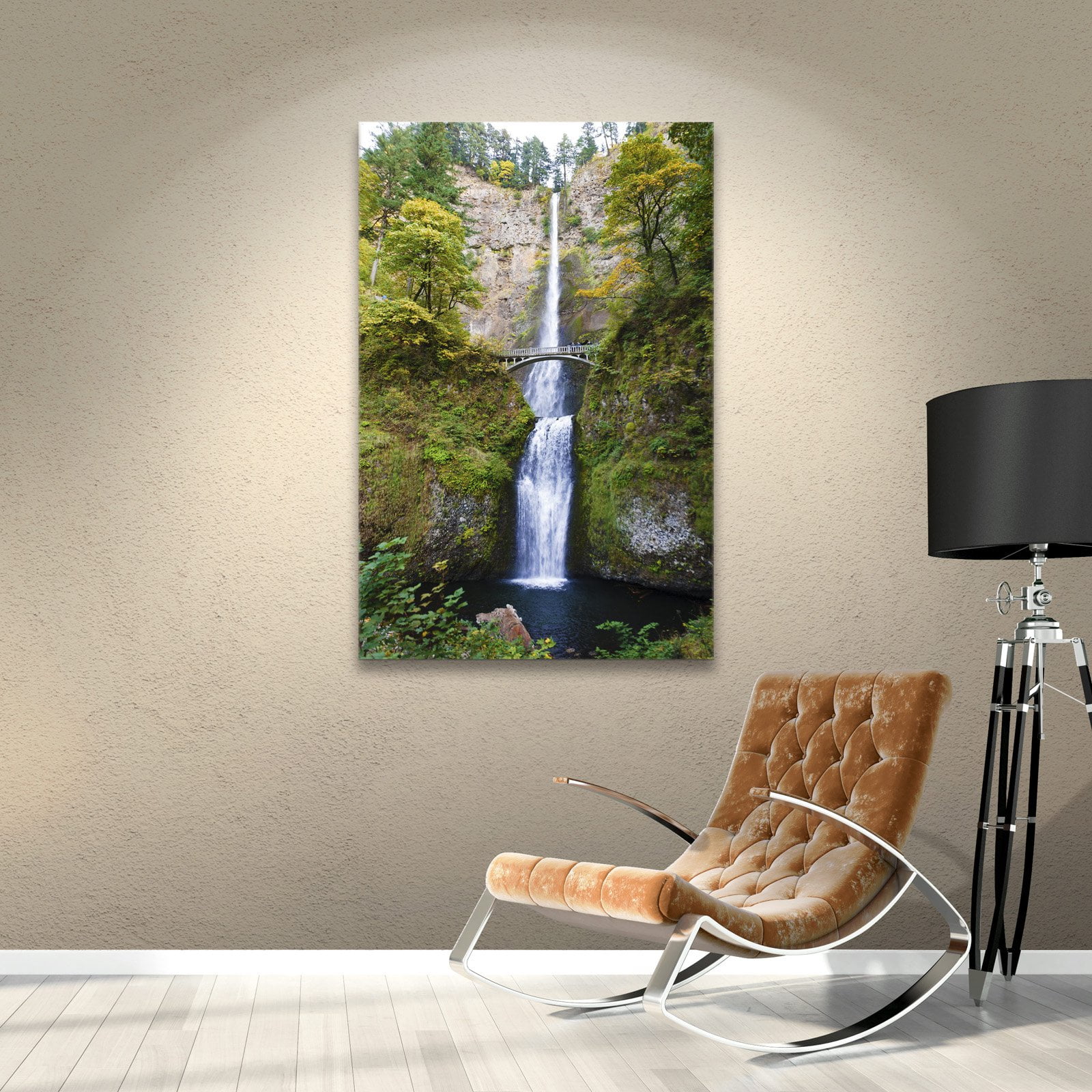 Holds 22.5 by 34.5-Inch Image ArtWall Cody York Multnomah Falls Floater Framed Gallery-Wrapped Canvas Artwork 24 by 36-Inch