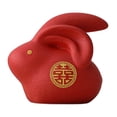 thumbnail image 2 of tredstone Cute Rabbit Statue Animal Model for Bookshelf Decoration Birthday Gift 6cmx4.5cmx5cm double ears, 2 of 9