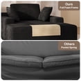 thumbnail image 4 of Noelse 67" Oversized Chaise Lounge Chair Indoor 2-Piece Set, Corduroy No Assembly Sofa for Reading, Black, 4 of 8