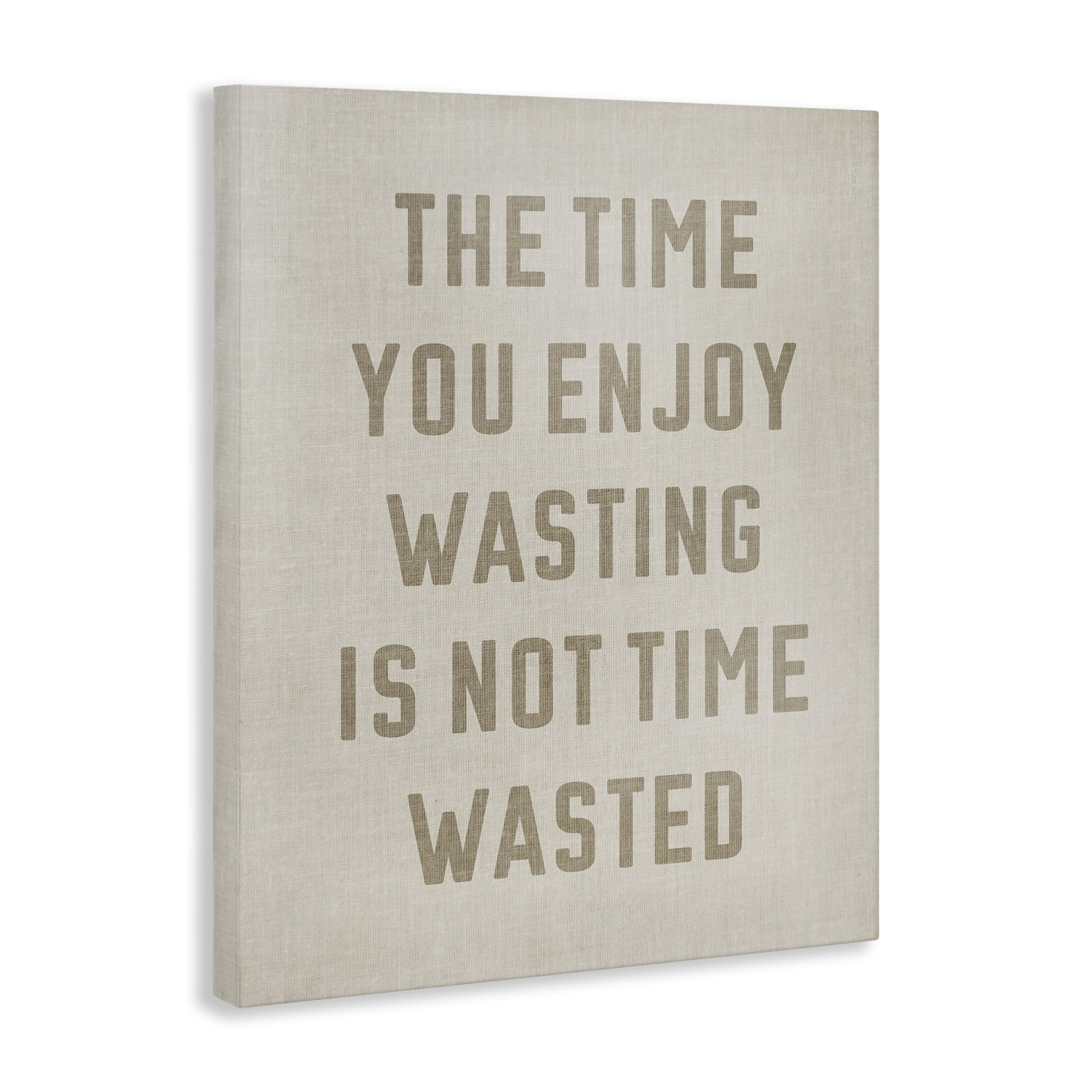 Stupell Industries Not Time Wasted Phrase Text & Numbers Painting Wrapped Canvas Art Print Wall Art, 36 x 48