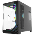 thumbnail image 6 of Iceberg Crystal Wave L ATX Tower Gaming PC Case Full-View Panoramic Curved Tempered Glass Includes Seven (7) aRGB Fans (Negro), 6 of 8