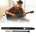 thumbnail image 4 of Guitar Strap, Nubuck Durable Delicate Embroidery Soft Shoulder Strap  For Stringed Instrument Black Rose Embroidery, 4 of 8
