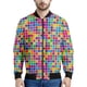 thumbnail image 4 of Chaqueta con cremallera y diseño geométrico de arcoíris a la moda para hombre, sudadera con rayas de colores con estampado 3D, chaquetas bomber urbanas geniales para niños, abrigos, 4 of 5