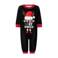 thumbnail image 2 of Christmas Family Pajamas Matching Set Santa Hat Elk Print Long Sleeve Tops and Red Plaid Pants Sleepwear, 2 of 10