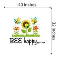 thumbnail image 4 of Children Bee Happy Cute Animal Wall Decal Decoration Pretty Sunflower Field with Honey Bees Wall Decal Lasts Years and Easily Removable - Size: 40 In(W) x 32 In(H), 4 of 5