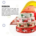 thumbnail image 2 of Matsuzay 1 rollo de cinta navideña para fiesta, Año Nuevo, decoración de árbol de Navidad, regalos impresos brillantes, embalaje DIY, cinta Kits de decoración para fiestas Naranja, 2 of 6