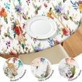 thumbnail image 4 of Pioneer Flower Floral Print Pattern Round Fitted Tablecloth with Elastic Edge,Dining Table Cover Waterproof,Outdoor Round Tablecloth for Camping,Dining,Indoor and Outdoor, 4 of 7