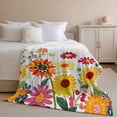 thumbnail image 2 of Throw Blanket for Couch Yellow Sunflower Soft Fleece Flannel Blankets Cozy Lightweight Blanket for Home Sofa Living Room Flowers Bed Throws 60" x 80", 2 of 9