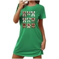 thumbnail image 2 of Sokhug Women's Sleep Shirts Oversized Nightgown Graphic Print Short Sleeve Nightdress, 2 of 5