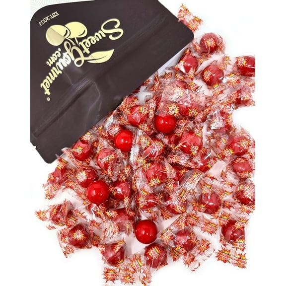 SweetGourmet Medium Fireballs Candy, Nuclear Fire Blast, Extremly Spicy Wrapped Hard Candy, 2 Pounds