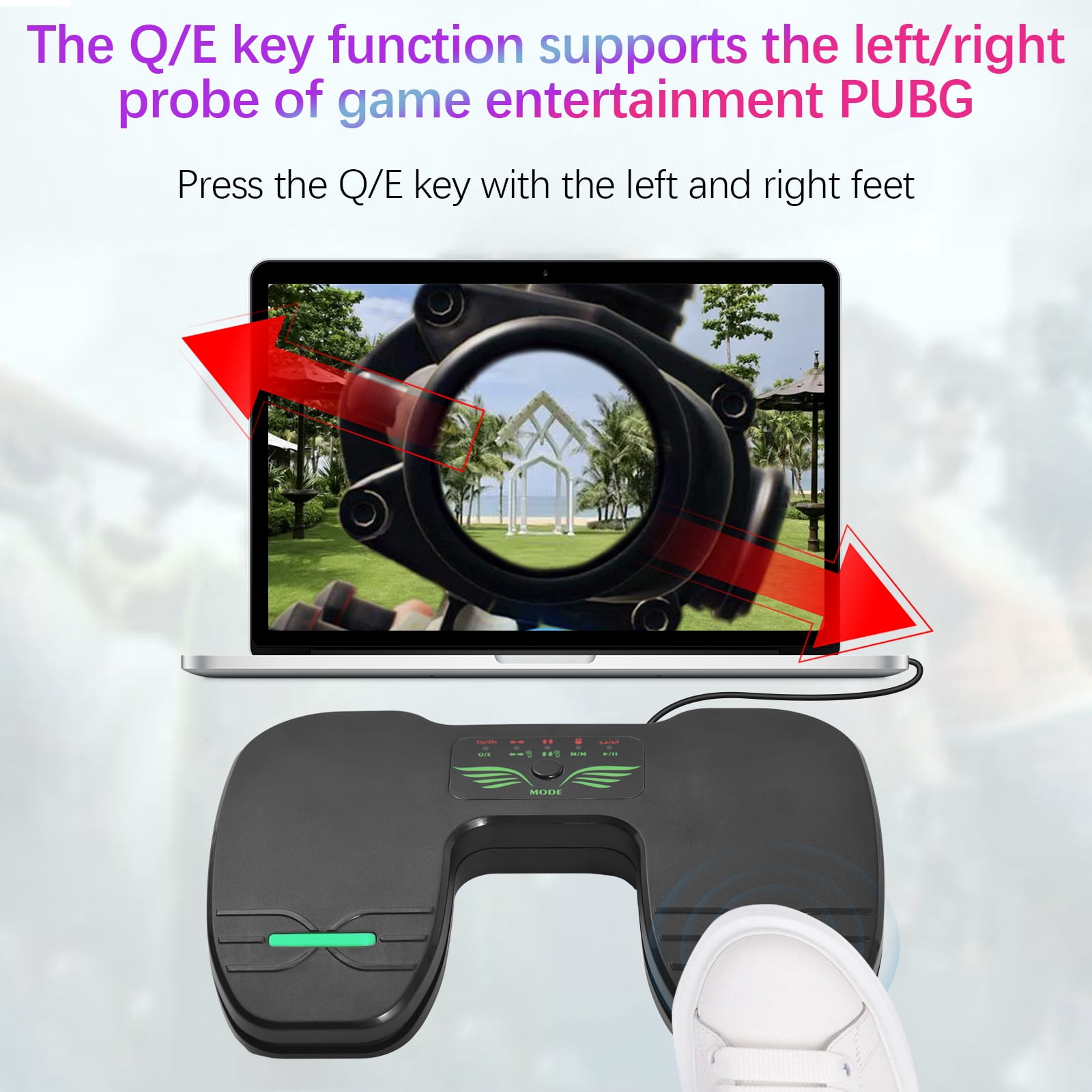 Tomshoo Wireless Page Turner Pedal Rechargeable BT Foot Page Turner for Tablets Smartphones