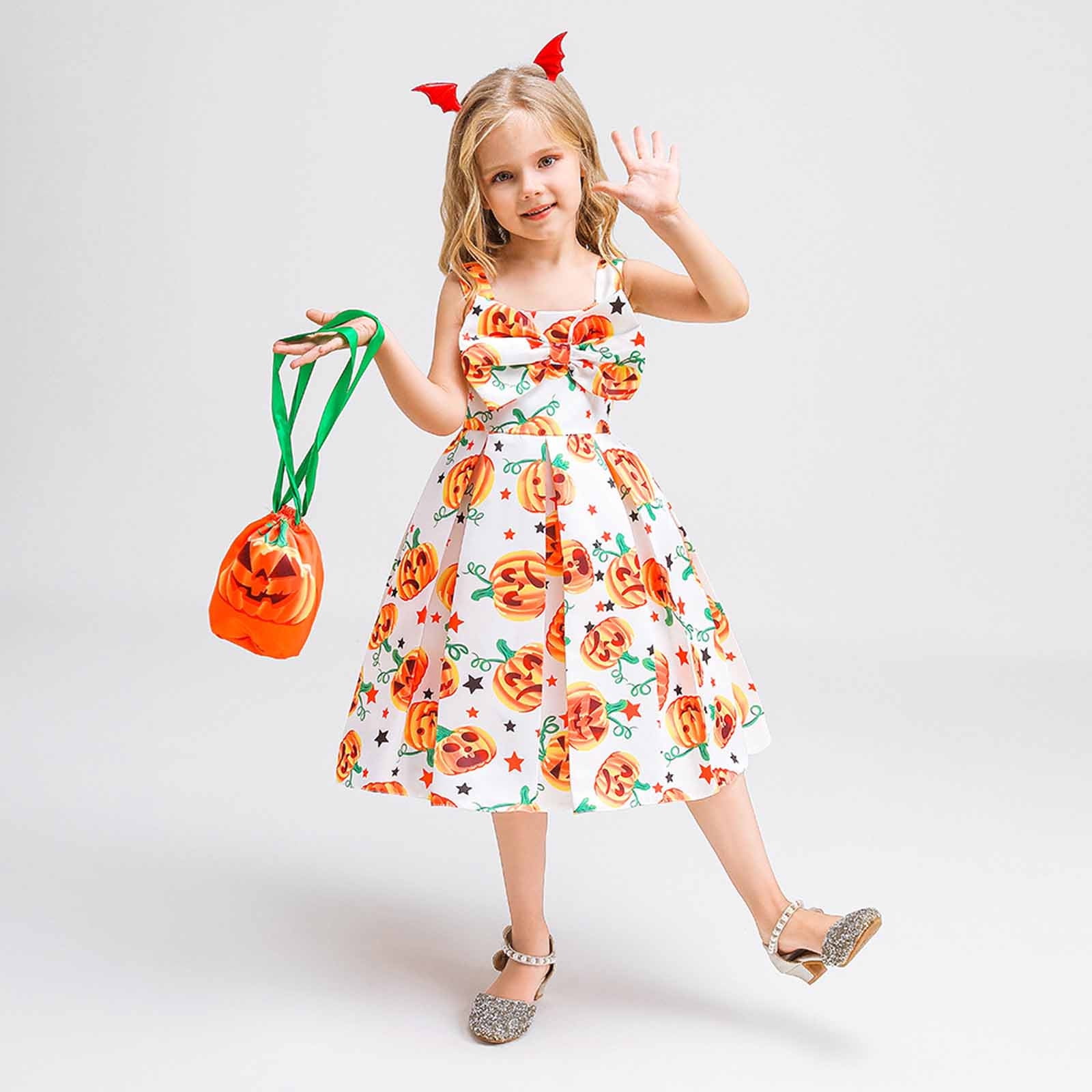 Black Friday Deals TIMIFIS Halloween Girls Dresses Girls Dresses Children Baby Girls Middle aged Children s Gauze Skirt Halloween Cosplay Masquerade