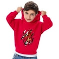 thumbnail image 5 of FAIOROI Infant 2T Red Kids Hoodie - 100% Polyester Tiger-Claw Print, Durable Quick-Dry Hooded Sweatshirt for 2-8 Years Old, 5 of 5