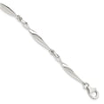 thumbnail image 2 of FJC Finejewelers 925 Sterling Silver Fancy Polished Twisted Bar Bracelet 6.5 Inches x 4.15 mm, 2 of 6