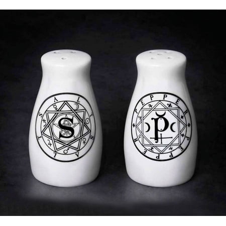 Pacific Trading Sacred Geometry Ceramic Salt and Pepper Shaker Set 3.4 Inch
