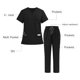 thumbnail image 3 of Ceisia Men's Solid Color V-Neck Nurse Uniform Set, Short Sleeve Scrub Top with Elastic Waist Pants for Healthcare Professionals Black XL Gifts, 3 of 7