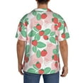thumbnail image 5 of Xecao offers the Strawberry for Men's Casual Short-sleeved Shirt, a button-up collared shirt with a pocket, perfect for beach vacations and yacht travel in the Medium size., 5 of 7