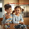 thumbnail image 6 of Wheels-and-Axles-Building-Blocks Set, 90Pcs of Brick Car Vehicle Tires and Chassis Parts Compatible with Major Brand Bricks（Random color of parts）, 6 of 6