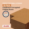 thumbnail image 3 of Aviditi Cajas De Envío Pequeñas 8""L X 8""W X 3"H Paquete De 50 Cajas De Cartón Corrugado Para Embalaje, Mudanzas Y Almacenamiento 8X8X3 883, 3 of 5