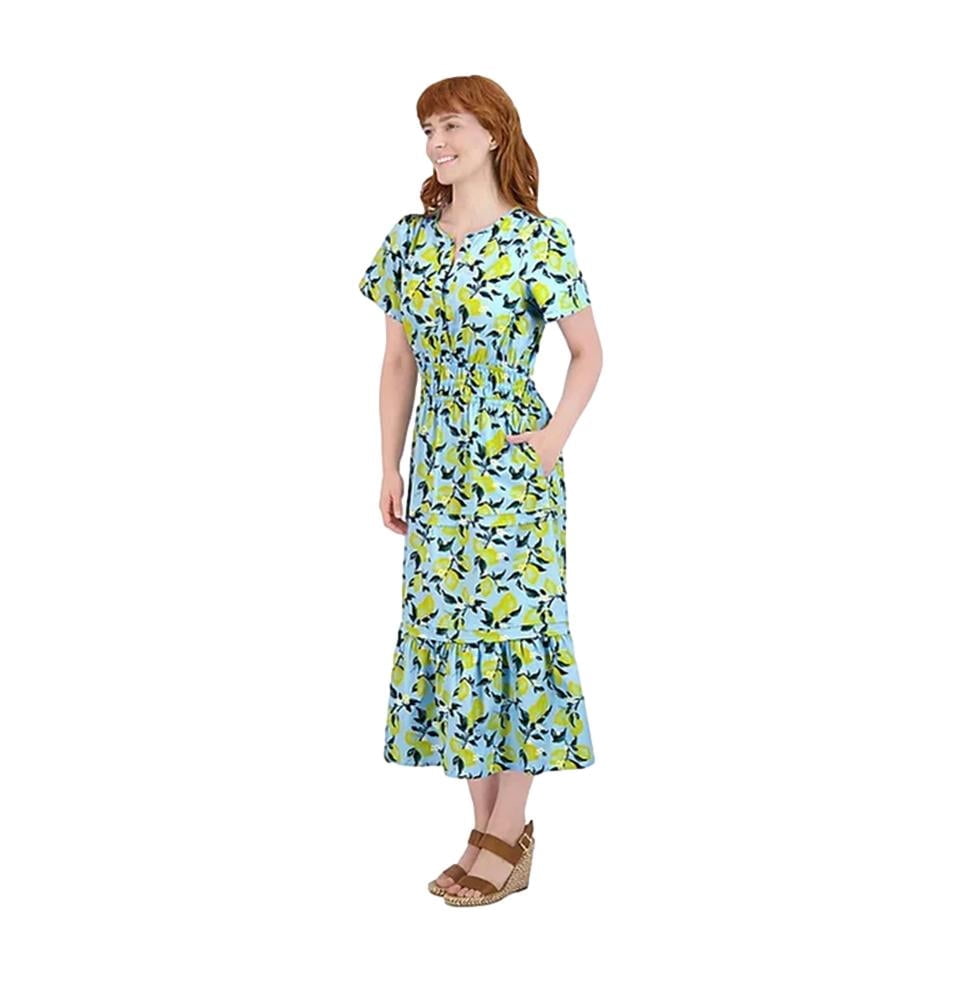 French Connection Women's Maxi Dress (Blue Floral, Medium) - Walmart.com