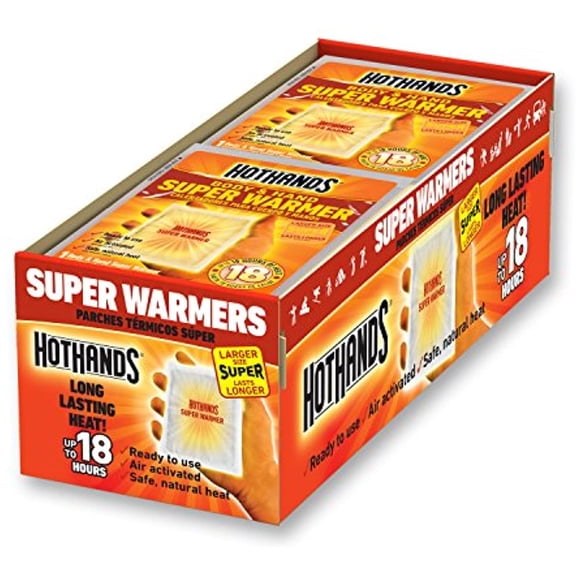 HotHands Up to 18 Hours Body and Hand Super Warmers Air Activated Chemical Hand and Foot Warmer 40 Count