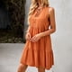 thumbnail image 3 of Vestido con cuello anudado, vestido con cuello anudado para mujer, vestido con capas en forma de A, vestido con capas, integración sin costuras, 3 of 6