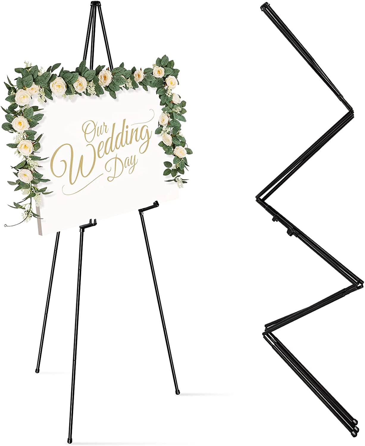 Easel Stand, 63" Adjustable Easels for Display, Floor Easel for Wedding