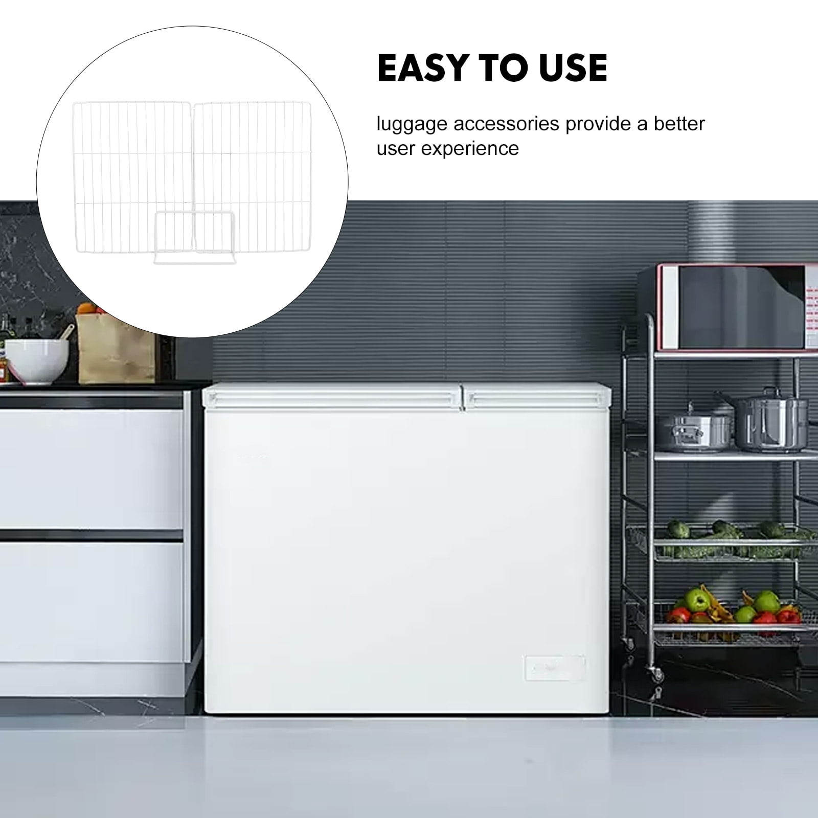 LEORX Refrigerator Wire Shelf Iron 1Pack Adjustable Organizer