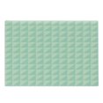 thumbnail image 1 of Mint Cutting Board, Symmetrical Half Cut Squares with Triangles Retro Style Checkered Pattern, Decorative Tempered Glass Cutting and Serving Board, Large Size, Mint and Almond Green, by Ambesonne, 1 of 1