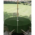 thumbnail image 3 of Outdoor Tablecloth with Umbrella Hole Zipper Solid Dark Green Round Tablecloth 54" Waterproof Outside Table Cloth Retro Minimalism Abstract Denim Texture Patio Table Cover Tablecloths for Picnic, 3 of 8