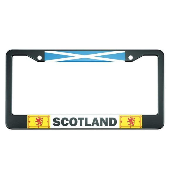 HOSNYE Scotland Flag License Plate Frame Lag of Hulst Zeeland Blue and White Metal License Plate Cover Front Plates Frames Car Tag Frame for Women Men US Vehicles Standard