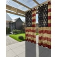 thumbnail image 3 of nqOlkjepod Outdoor Curtains for Patio Waterproof, Vintage American Flag Outdoor Privacy Panels Grommet, Farmhouse Shabby Retro Red Blue Blackout Outside Curtains for Porch/Cabana 54"x84", 2 Panels, 3 of 8