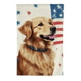 thumbnail image 2 of Heduofu  Patriotic Golden Retriever Garden Flag Double Sided Outside, Independence Day American Stars and Stripes Yard Outdoor Decoration White, 2 of 6
