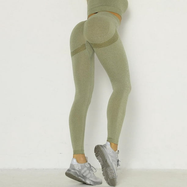 Women High Waist Seamless Push Up Leggings Butt Lifting Yoga Pants Workout
