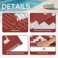 thumbnail image 3 of DEORAB Outdoor Rugs 8'x10' Waterproof Plastic Patio Mat Reversible Red & White Non-Slip Geometric Design for Camping, RV, Balcony, Porch, Picnic, 3 of 9