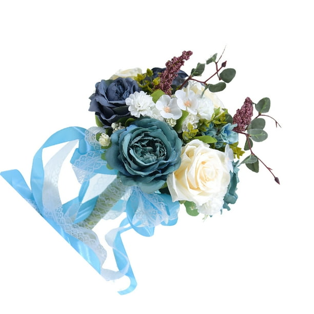 Ramo de flores artificiales Advancent para boda decoración azul
