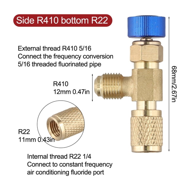 Sleek Design of the Air Conditioning Fluoride Safety Valve Ensures Safe Connections Compatible with Two Types of