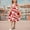 A Red, variant on Piuwrlz Summer Dresses for Girls Casual Play Dresses Pocket Crew Neck Pleated Skirts Red Size 12 Years