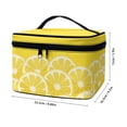 thumbnail image 5 of HELLHERO Lemons Portable Cosmetic Organizer Bags with Brush Slots Polyester Wide-open Durable, 5 of 5