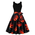 thumbnail image 1 of Robe de Soirée Sans Manches pour Femmes Halloween Robe de Bal Longue Formelle, 1 of 5