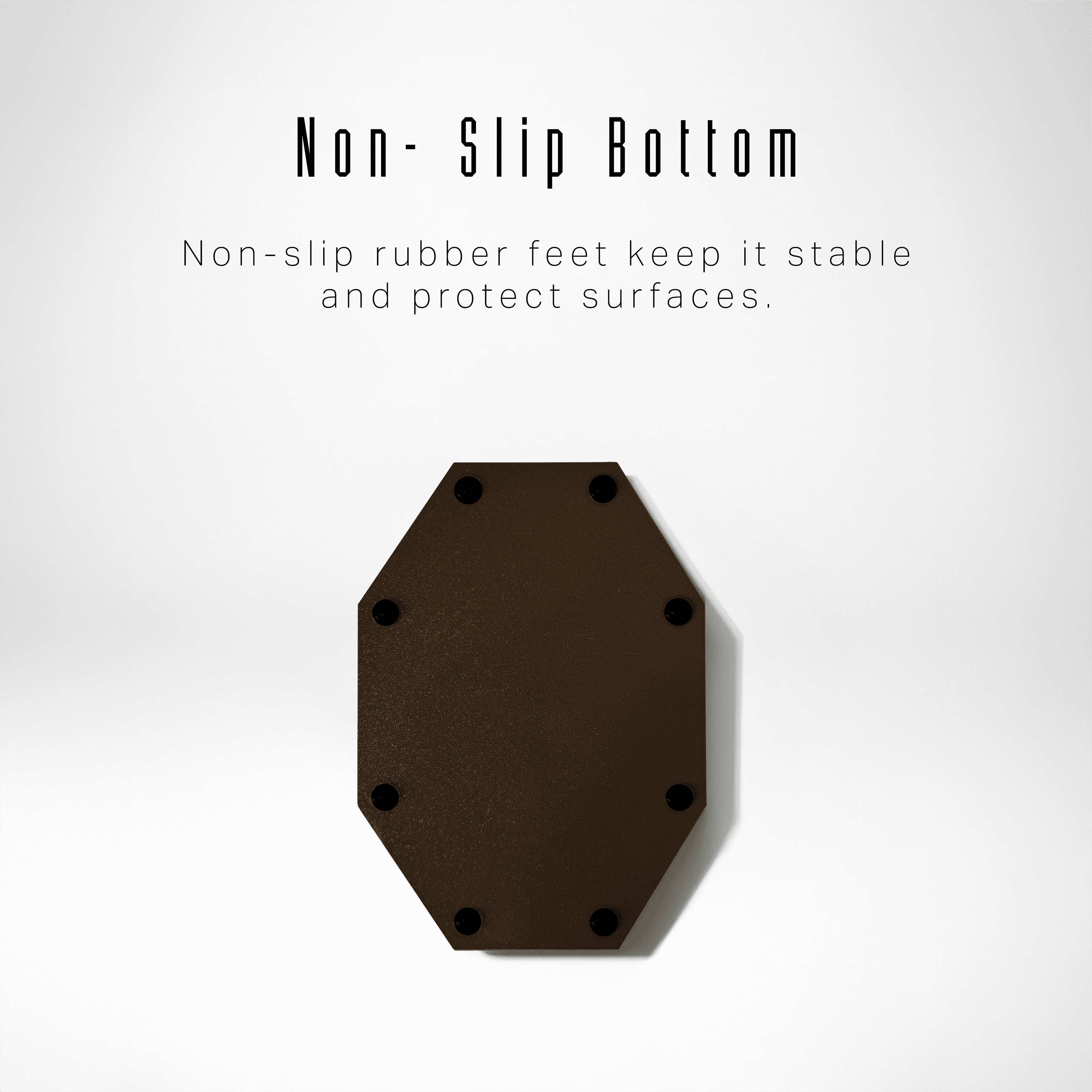 Modern Minimalist Mail Organizer (Coffee Brown) – Compact Desk Mail Holder with Tabs & Small Storage– 3D Printed in Multiple Colors