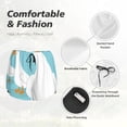 thumbnail image 6 of Lsque Three White Geese Printed Women's Running Shorts with Liner Pockets,Elastic Quick Dry Workout Athletic Gym Yoga Shorts,Womens High Waist Shorts-, 6 of 9