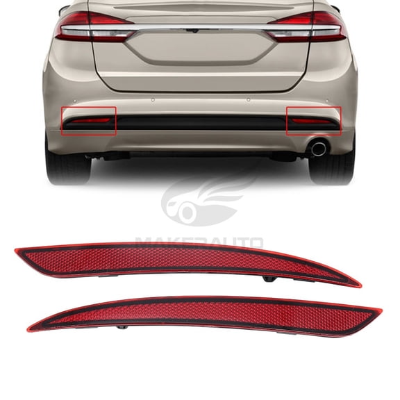 Bumper Reflector Set For Ford Fusion 2013-2018 Rear Left & Right 2Pcs